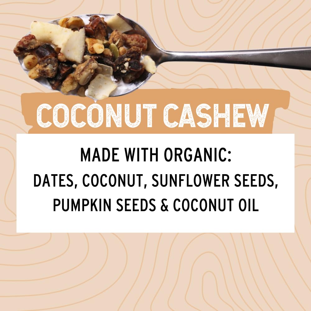 Wildway Keto Granola | Coconut Cashew | Grain-Free, Certified Gluten-Free Cereal | Vegan, Low Carb | No Sugar Added | Paleo-Frie