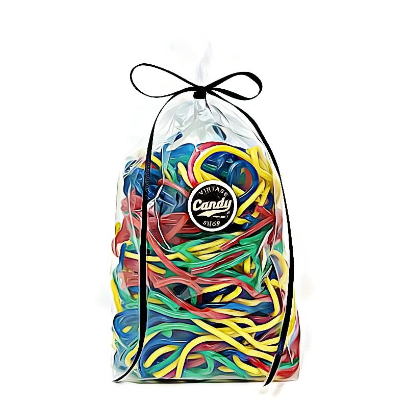 String Licorice Laces, One Pound Gift Bag (Rainbow)