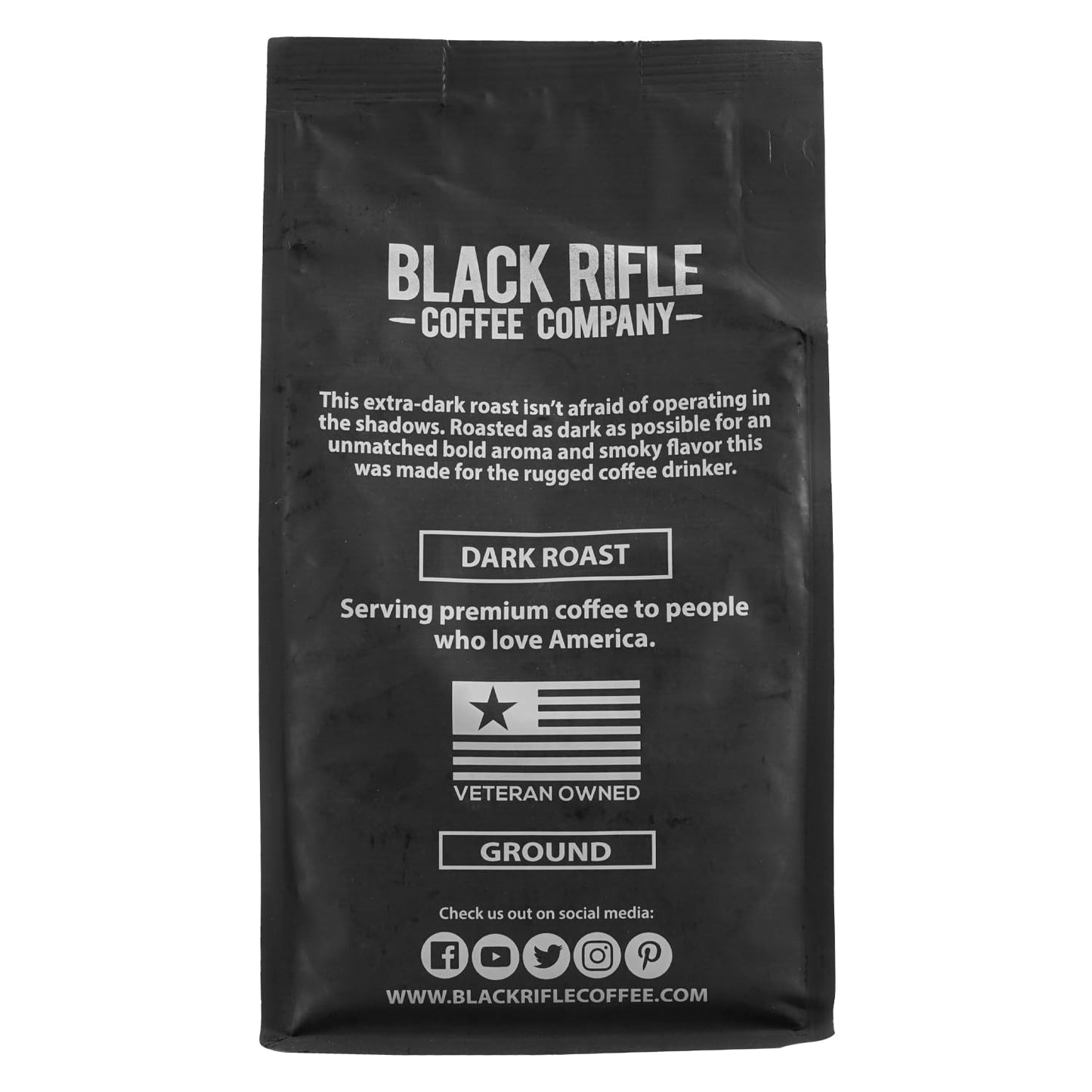Black   Coffee Company Ground Dark Roast Coffee - 12oz Bag, Made from Colombian & Brazilian Arabica Beans, Model 30-004-12G