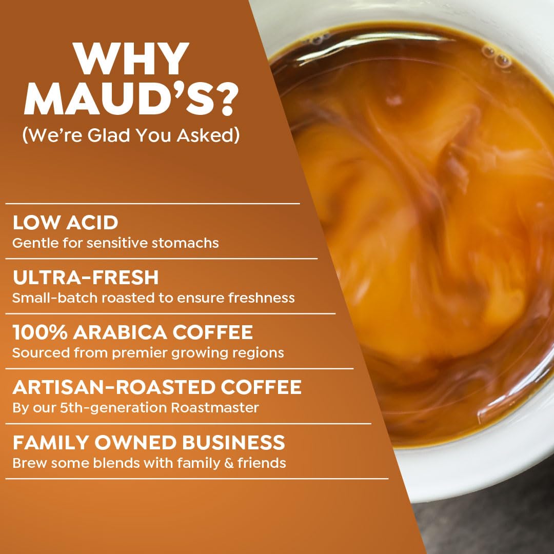 Maud'S Salted Caramel Flavored Coffee Pods, 18 Ct, Medium Roast Flavored Coffee In Recyclable Single Serve Pods - 100% Arabica B