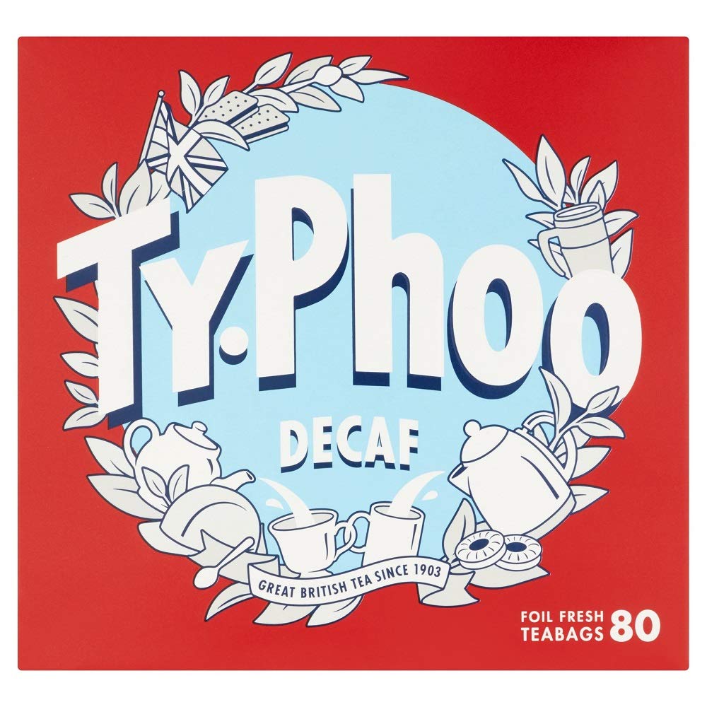 TY.PHOO Decaf Tea Bags, 80 Bags per Pack, 3 Pack, Black, 1 Count (Pack of 240)