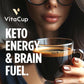 VitaCup Genius Ground Keto Coffee, Medium Dark Roast, 3 Bags, 11oz Each, 100% Arabica, with Turmeric and MCT Oil