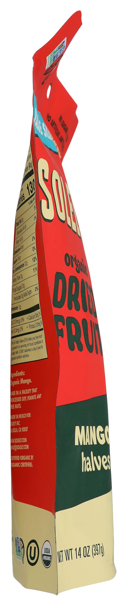 SOLELY Organic Dried Mango Halves Value Size, 14 OZ