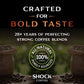 Shock Coffee Espresso Single Serve Cups - Extra High Caffeine, Medium Dark Roast, 10 Count