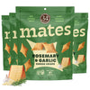 34 Degrees Mates Rosemary Garlic Cheese Crisps - Light & Crispy Gouda Cheese Crackers | Gluten-Free, Low Calorie, Healthy Snack 
