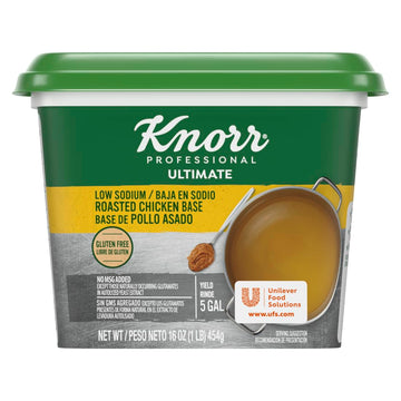 Knorr Professional Ultimate Low Sodium Chicken Paste Base Gluten Free, No Artificial Flavors or Preservatives, No MSG added, Col