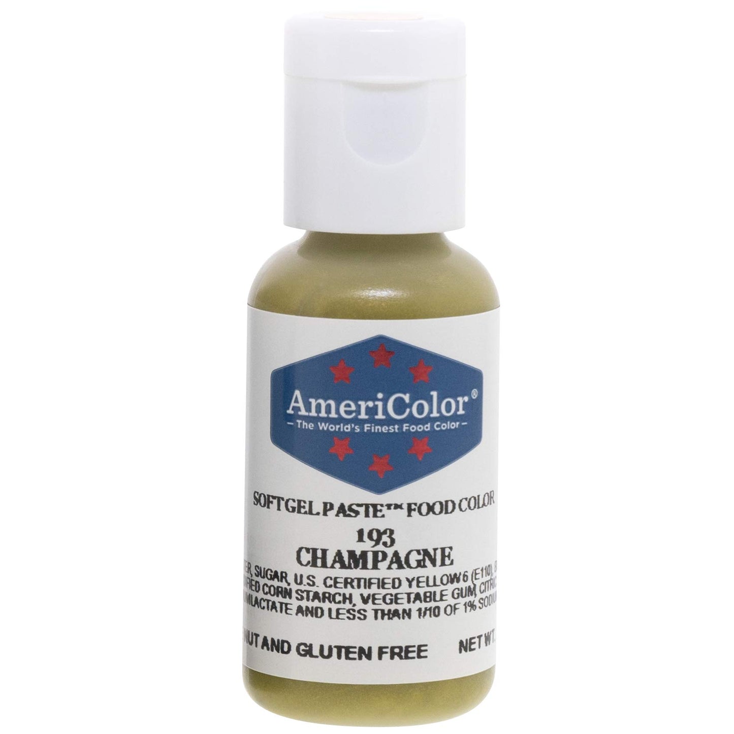 AmeriColor Soft Gel Paste Food Color, Champagne, 0.75 Ounce Bottle