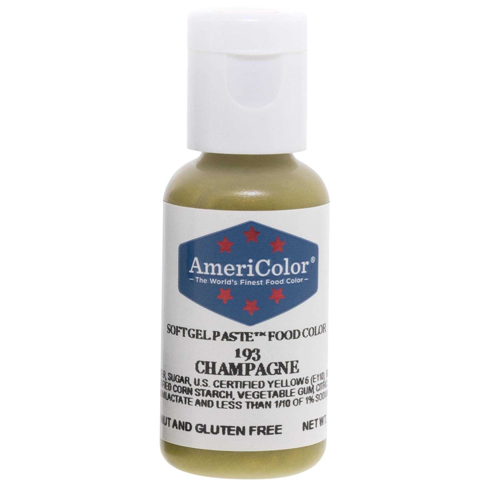 AmeriColor Soft Gel Paste Food Color, Champagne, 0.75 Ounce Bottle