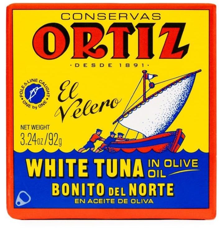 Ortiz White Tuna In Olive Oil Tin, 92-Grams (Pack Of 5)