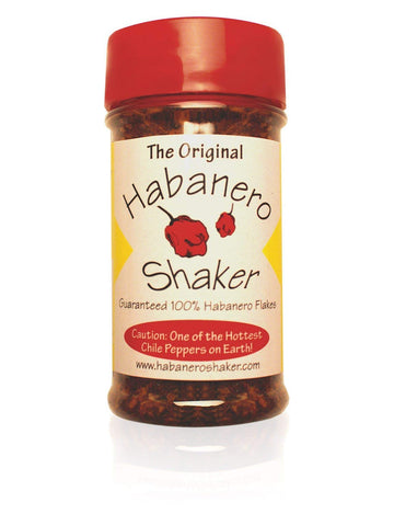 The Original Habanero Shaker - 100% Custom Flaked Hot Habanero Chile Peppers