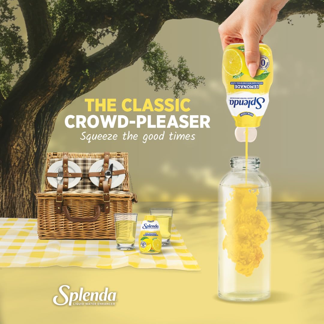 SPLENDA Liquid Water Enhancer Drops, Sugar Free, Natural Flavor, 3.11 Fl Oz, Lemonade Flavor