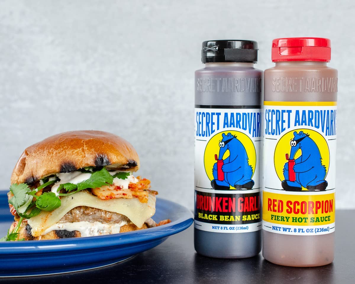 Secret Aardvark Red Scorpion Hot Sauce - Hottest Hot Sauce, Low Carb, Dairy Free, Spicy Bbq Sauce, Hot Sauce & Marinade - 8 Fl O