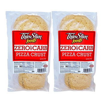 ThinSlim Foods Zero Net Carb Pizza Crust, Keto, Low Carb, High Protein, Thick Crust, 8oz, 2pack