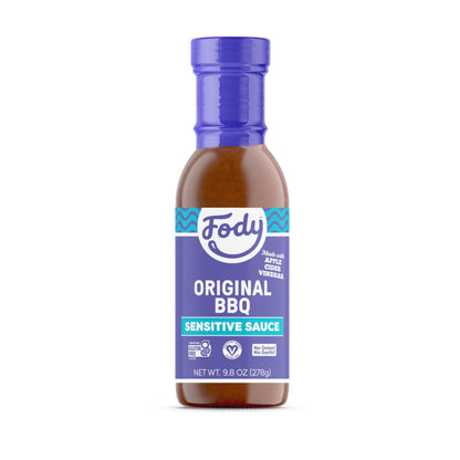 Fody Foods Original BBQ Sauce, 9.8 Oz, Garlic and Onion Free, Low FODMAP Certified, Gut & IBS Friendly, Vegan, Non-GMO, Gluten F