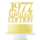 Limited EDITION 1977 cake topper 48th birthday happy birthday cake topper men and women cheer 48 years old handmade Golden glitt