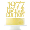 Limited EDITION 1977 cake topper 48th birthday happy birthday cake topper men and women cheer 48 years old handmade Golden glitt
