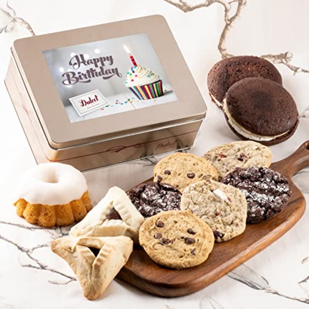 Birthday Food Gifts, Gourmet Birthday Cookie Gift Baskets for Women, Mom, Dad, Him, Her, Teens, College Student, Co-workers, By 