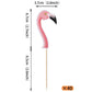 Rssta i Flamingo Cupcake Toppers - 40 Pack, Tropical Aloha Summer Design, Paper, 2.6 x 5.3 inches, Ideal for Luau Party Decorations