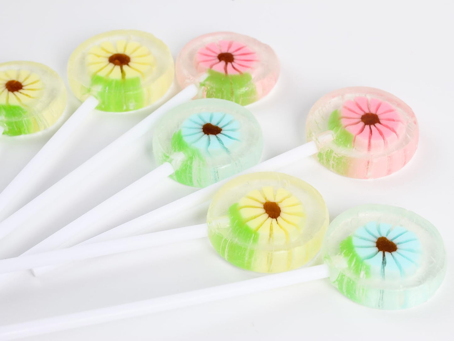 Flower Candy Lollipops - Individually Wrapped Suckers Bulk - Net Wt 8Oz (Approx. 29 Pops)