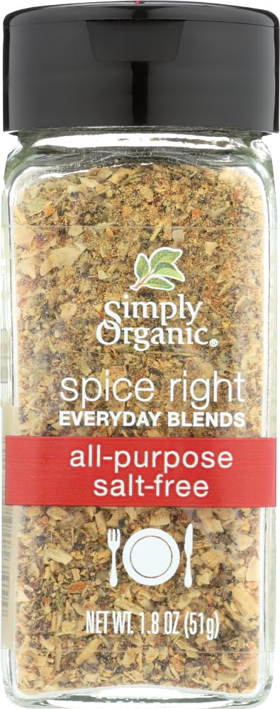 Simply Organic Spice Right Everyday Blends All-Purpose Salt-Free, Certified Organic | 1.8 oz | Pack of 6