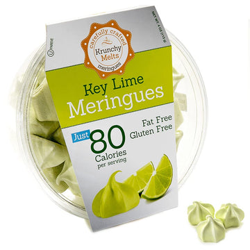 Original Meringue Cookies (Key Lime) • 80 Calories Per Serving, Gluten Free, Fat Free, Nut Free, Low Calorie Snack, Kosher, Parve • By Krunchy Melts