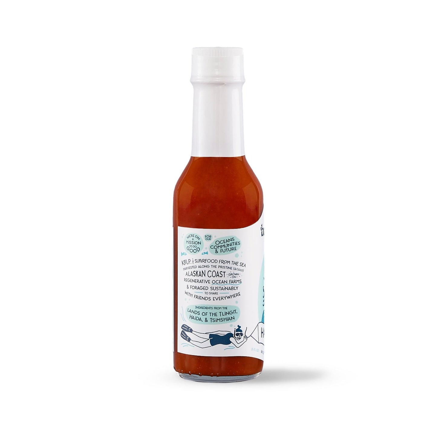 Barnacle Foods Habanero Bull Kelp Hot Sauce - Made In Alaska - Kelp & Peppers, Delicious Savory Flavor & Heat, Packed With Vitam