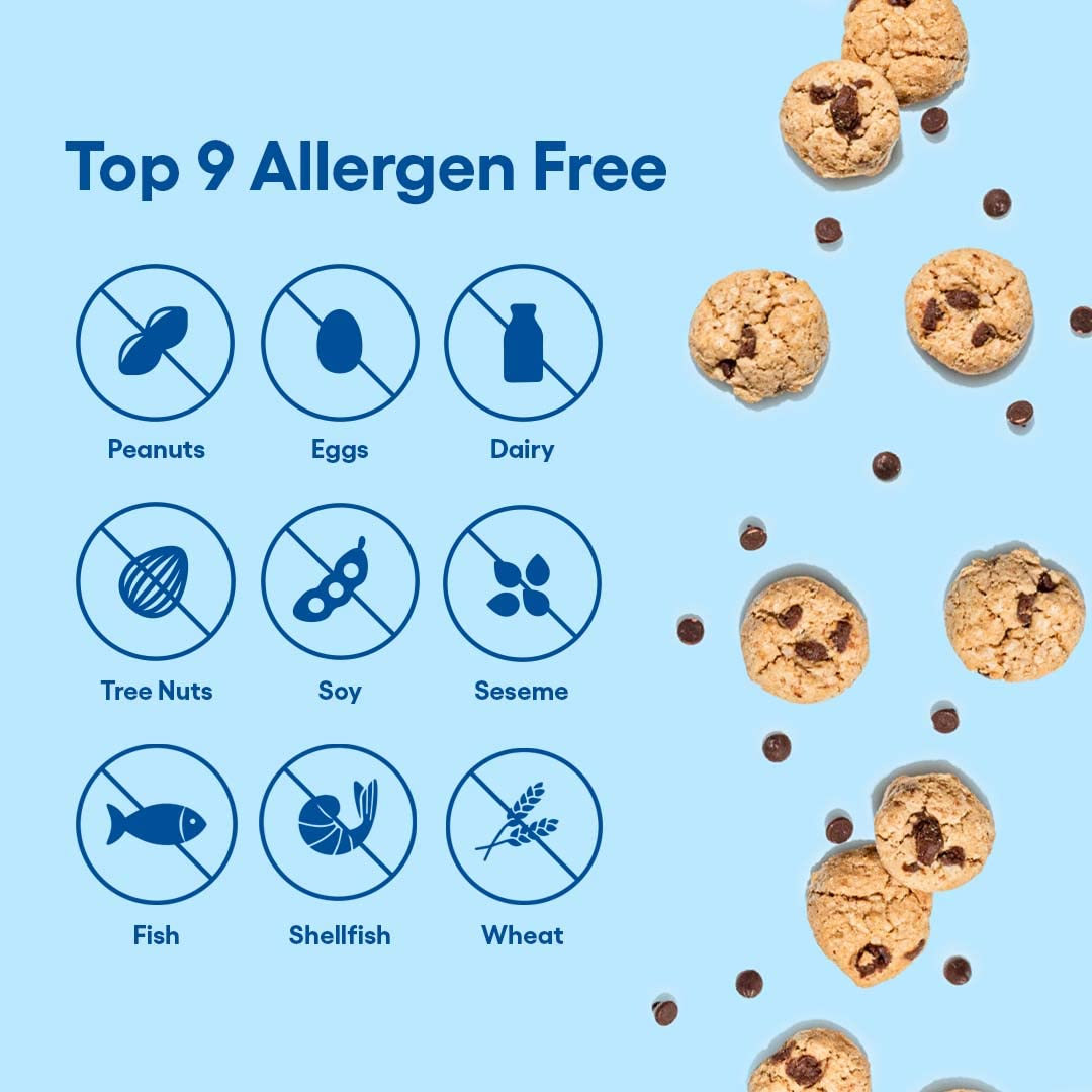 Gluten Free Partake Crunchy Chocolate Chip Cookies - Vegan - Free From the Top 9 Allergens Including Dairy, Wheat, Soy, Eggs, &