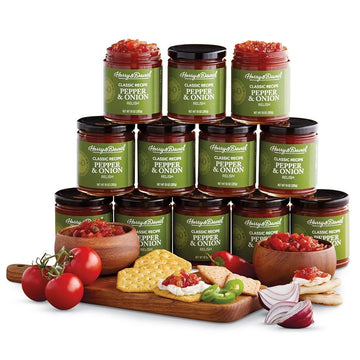 Harry & David Classic Recipe Pepper & Onion Relish, 10 Ounces (12-Pack), Hot Dog Topping, Hamburger Relish, Condiment Staple