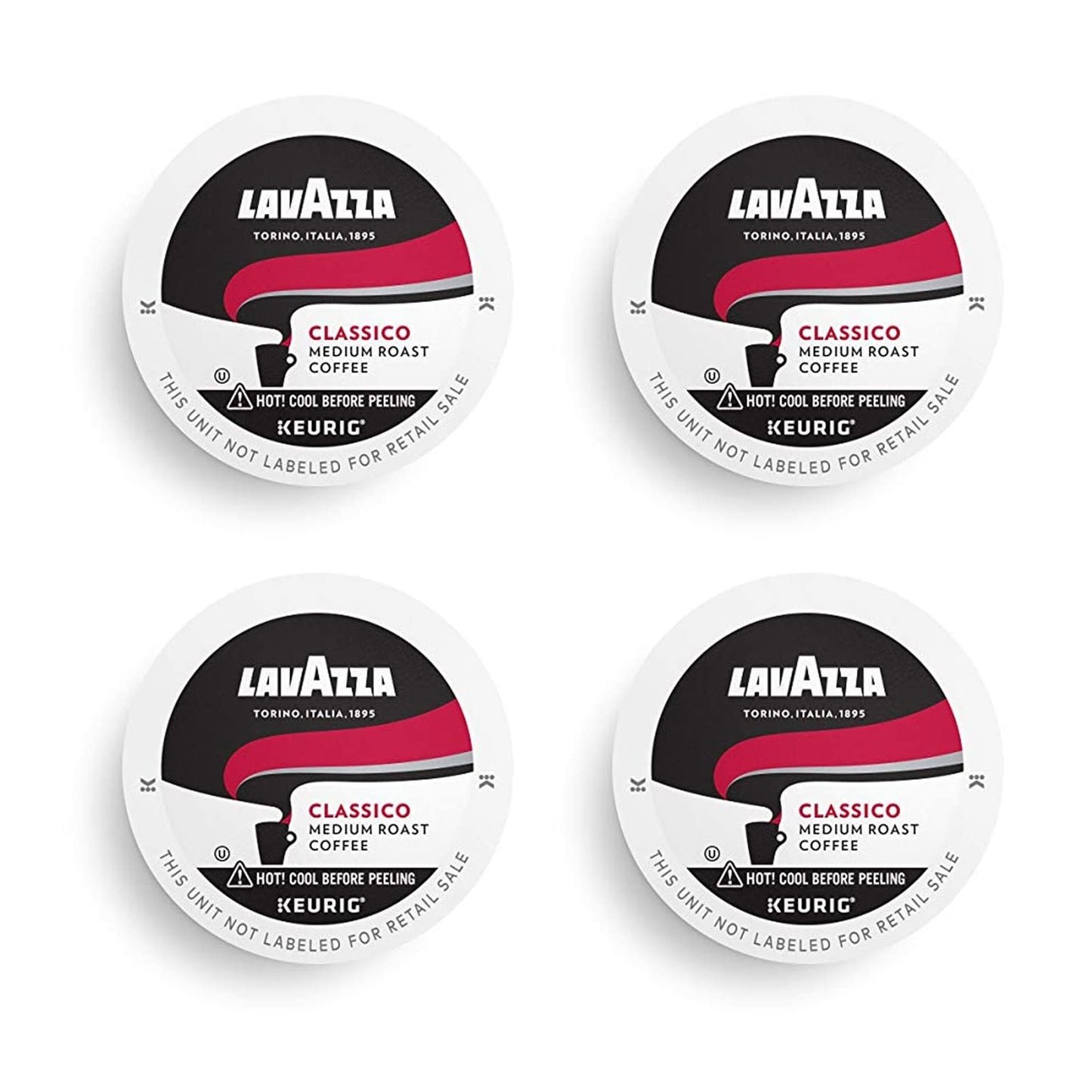 Lavazza Classico Coffee compact pieces for Keurig 2.0, 96-Pack, Espresso Pods, Improved Taste