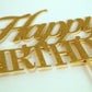 All About Details Happy Birthday Cake Topper,1Pc, Birthday Cake Topper, Party Decor, Glitter Topper (Gold)