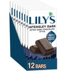 LILYS Intensely Dark Extra Dark Chocolate Style No Sugar Added, Sweets Bars, 2.8 oz (12 Count)
