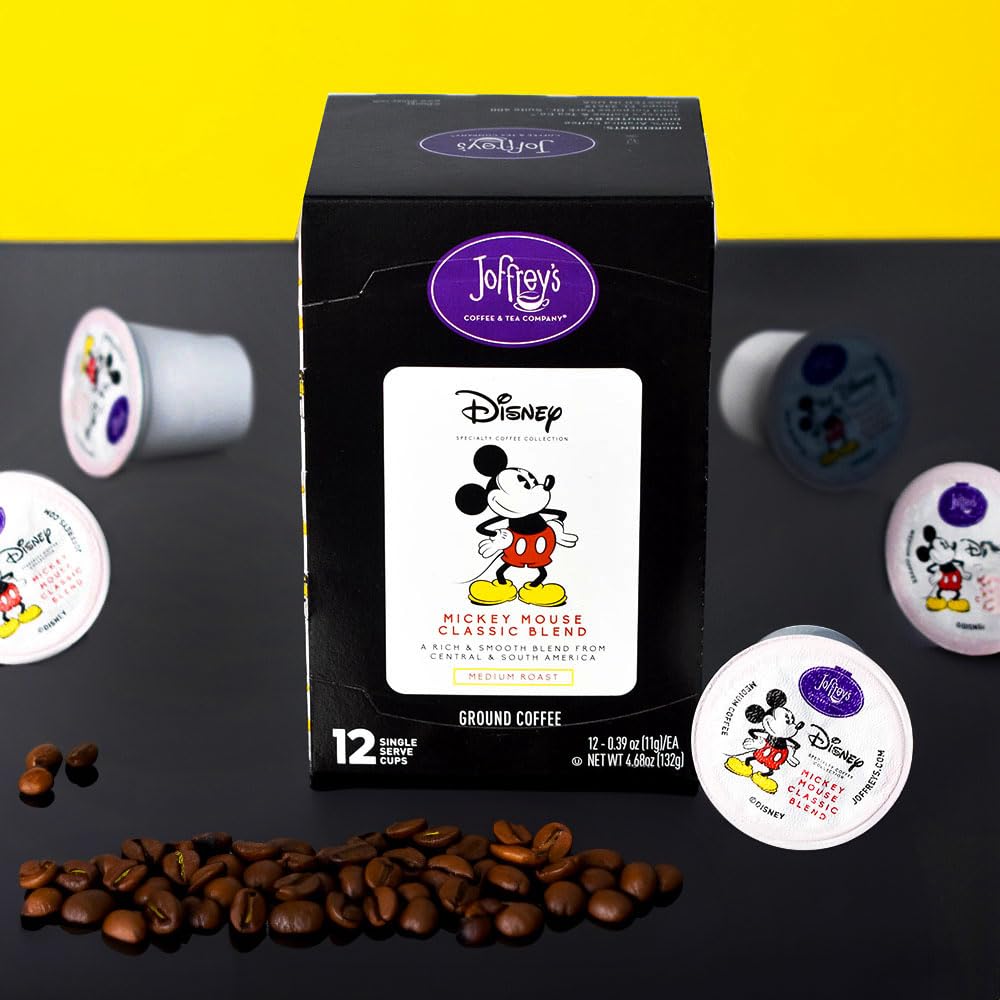 Joffreys Coffee - Disney Mickey Mouse Classic Blend  Disney Specialty Coffee Collection  Artisan Medium Roast Coffee  Arabica Beans