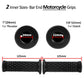 Motorcycle Grips Non Slip Rubber Bar End Thruster Grip 78 22Mm 24Mm Motorcycle Comfort Hand Handlebar Grip Thruster Grip (Black)