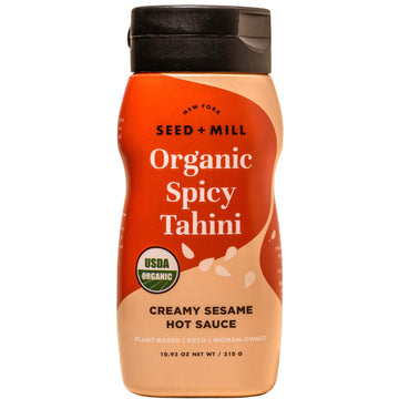Seed + Mill - Organic Spicy Tahini Sauce - Vegan, Kosher, Non-Gmo, Keto, Paleo, Whole30, Gluten Free - Silky Smooth Texture - Gr