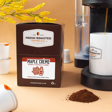 Fresh Roasted Coffee, Maple Crme, Flavored Coffee Pods, 96 Count