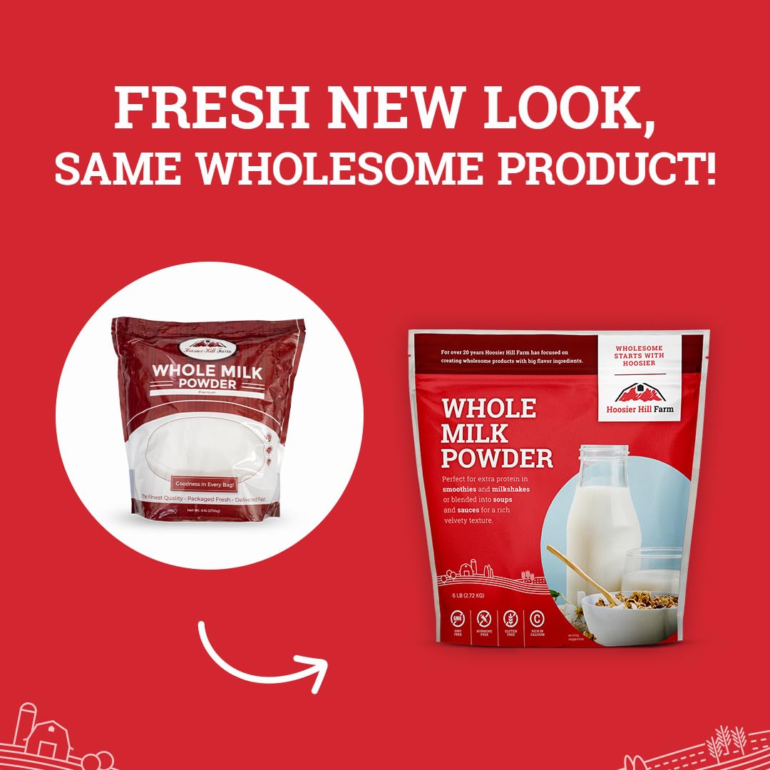 Hoosier Hill Farm Whole Milk Powder  6LB (Pack of 1)