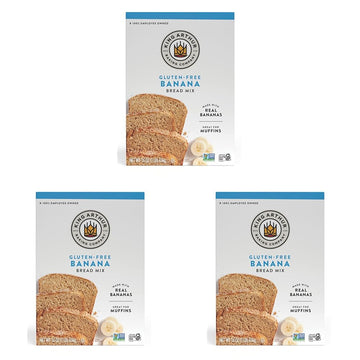King Arthur, Gluten Free Banana Bread + Muffin Mix, Gluten-Free, Non-GMO Project Verified, Certified Kosher, 16 Ounces (Pack of 
