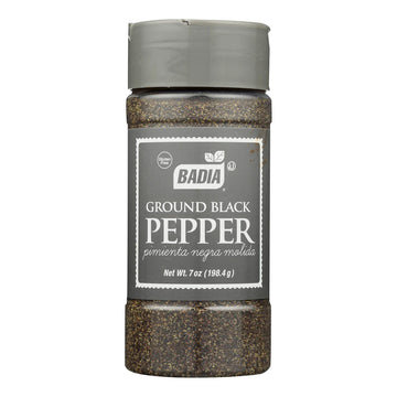 Badia Ground Black Pepper Spice, 7 Ounce - 12 per case.