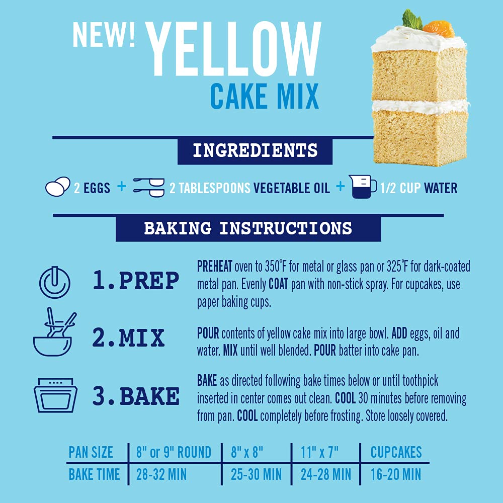 Blue Diamond Almonds Gluten-Free Flour Baking Mix, Yellow Cake, Multicolor, 12.2 Oz