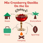 Craftmix Cranberry Vanilla Cocktail & Mocktail Drink Mixer, Skinny Mixes - Water Flavoring Packets - Made With Real Fruit - Vegan, Low-Carb, Low-Sugar, Non-Gmo, Dairy Free, Gluten Free, 12 Pack