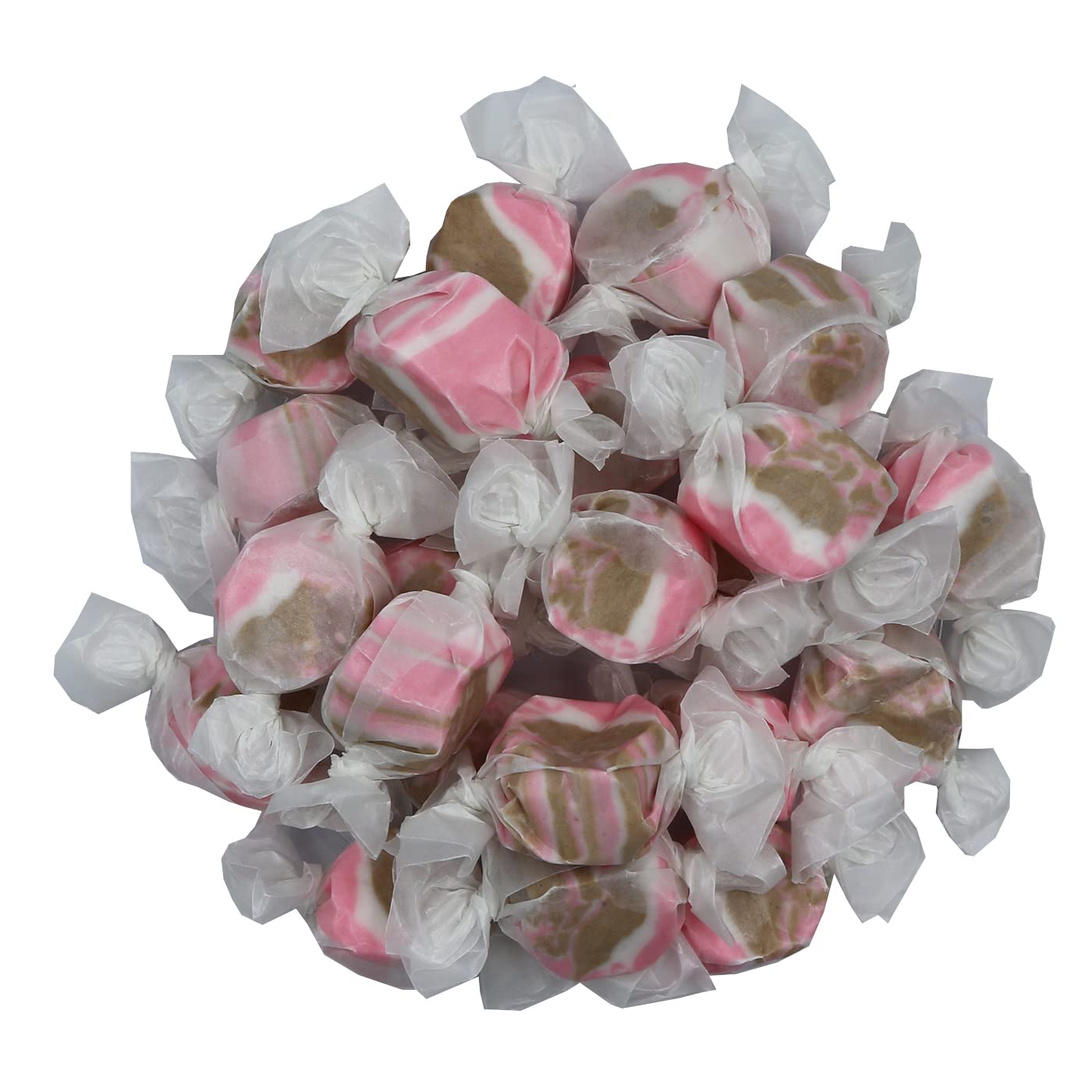 Gourmet Soft And Chewy Salt Water Taffy Candy - Individually Wrapped - Bulk Bag (Neapolitan, 2 Pound (Pack Of 1))