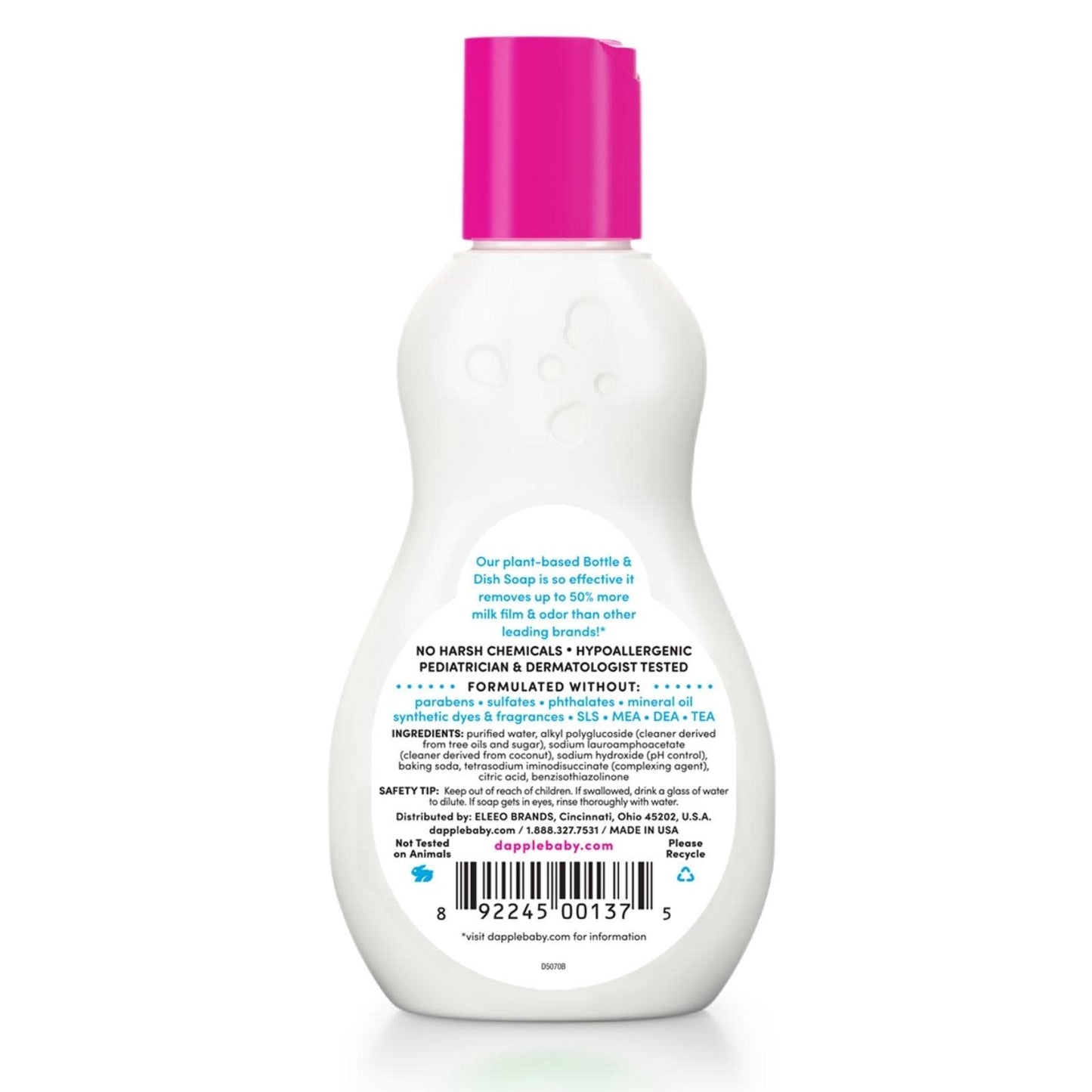 Dapple 3 Oz. Pure N Clean Bottles And Dishes Dishwashing Liquid In Fragrance-Free ( Pack 2)