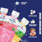 Mogu Mogu Drink Variety Pack - 6 Chewable Juice Boxes with Lychee, Mango, and Strawberry Flavors for Kids