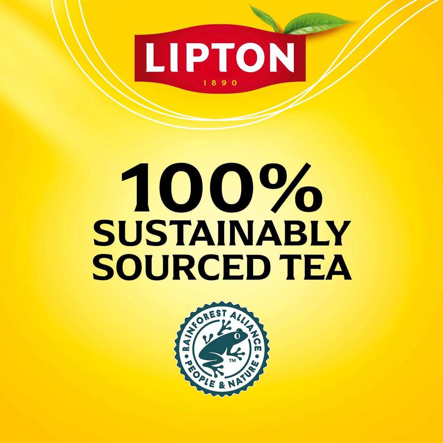 Lipton Black Tea Bags  Hot or Iced High Caffeine Tea  100 Total Bags