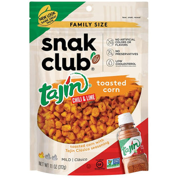Tajin Seasoned Toasted Corn, Resealable Bag, 11Oz, (2 Pack), By Litezout
