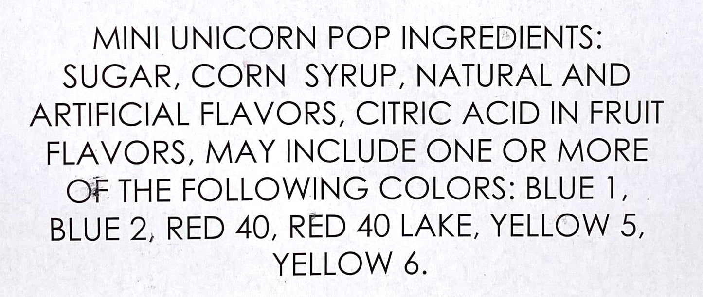 Adams & Brooks Unicorn Pops - 48 Count Lollipops, Individually Wrapped, Strawberry Flavor, Pink/Blue/Purple