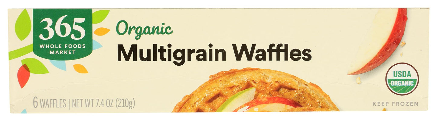 365 Everyday Value, Organic Multigrain Waffles, 7.4 oz, (Frozen)