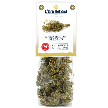 Oregano, Dried Sicilian Oregano on the Stem, Product of Italy, 1.4 oz (40 g), All Natural, Non-GMO, Product of Italy, LOro del 