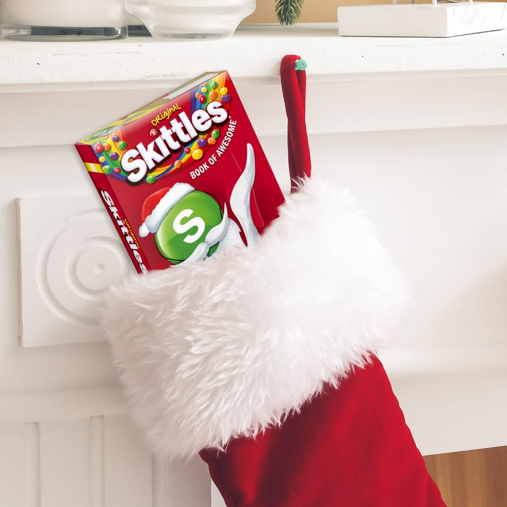 SKITTLES Original Book of Awesome Chewy Christmas Candy Gift Box, 6.51oz Box (Pack of 12)