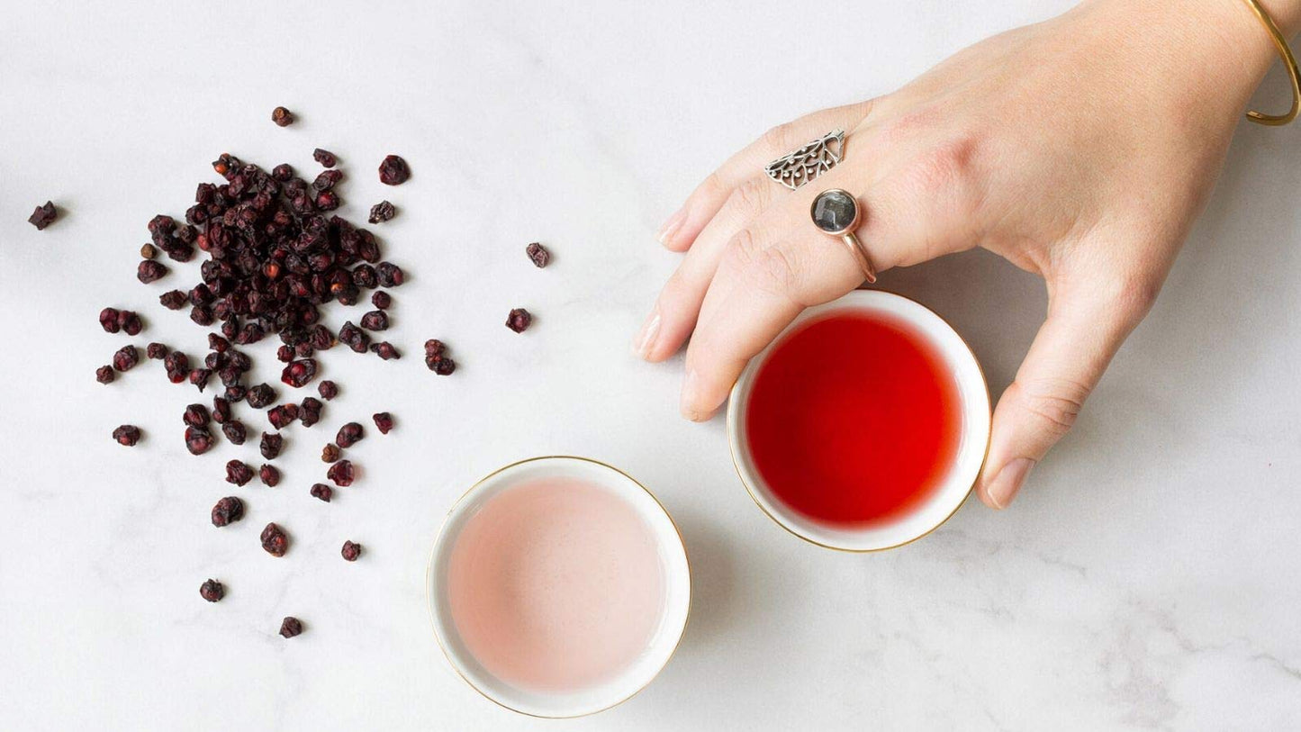 Rishi Tea Scarlet Herbal Tea - Organic Loose Leaf, Caffeine Free, Berry Blend, 16 Ounces, 40+ Servings